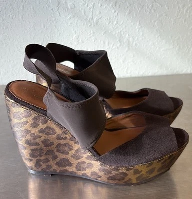 Donald J Pliner Leopard Wedges - Imagem 1 de 4