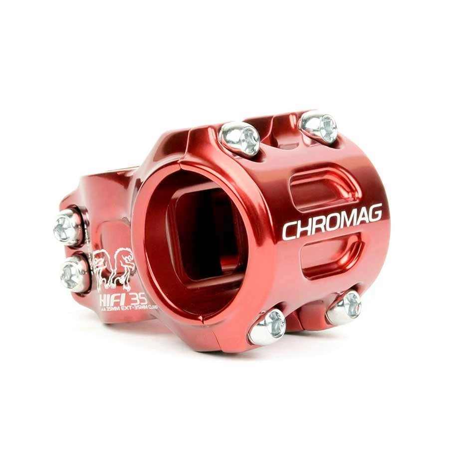 Chromag HiFi 35 Aluminum Bicycle Stem 1-1/8", 50mm, Red, Lightweight 3D Forged - Image 1 of 1