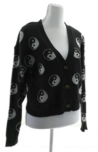 Maglione donna Derek Heart scollo a V manica lunga colore bianco e nero taglia M - Foto 1 di 6