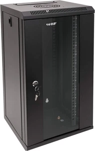 HMF Netzwerkschrank Serverschrank 10 Zoll 12 HE schwarz - Bild 1 von 9