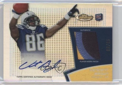 2011 Topps Finest Rookie Gold Refractor /25 Vincent Brown #RAP-VB Patch Auto - Image 1 of 2