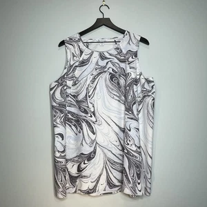 Canotta donna ATHLETA bianca grigia raffinata Zephyr Sumi marmo taglia X-Large XL - Foto 1 di 9