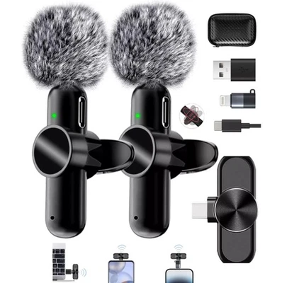 Bluetooth Wireless Lavalier Mikrofon Mini Ansteckmikrofon Handy-Live-Stream NEU - Bild 1 von 4