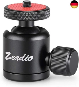 Zeadio Mini Kugelkopf Stativkopf, mit 1/4 Gewindeloch für Kameras, DSLR, - Bild 1 von 5