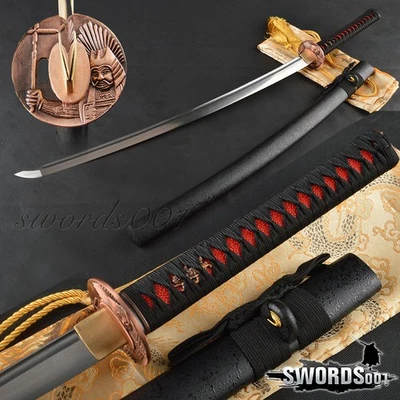 Espada Katana Japonesa Smaurai Roja Cobre Full Tang 1060 Hoja de Acero al Carbono Foto 1 de 4