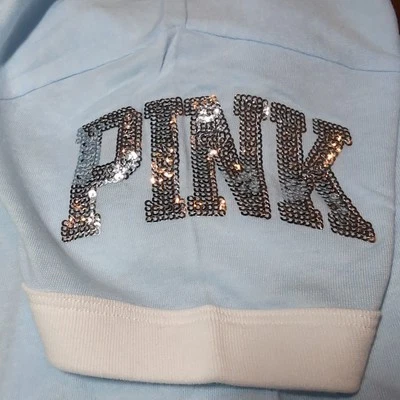 PINK New Young Women's V- Neck Ringer T w/sequin Dog and sleeves Sz XS CUTE! - Image 1 of 4