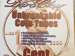 Dura Clear 1 Cent Penny Münztuben Box mit 100 Neu Made in USA - Bild 1 von 4