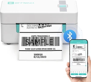 OFFNOVA Shipping Label Printer, Bluetooth Thermal Label Printer 4X6 for Small Bu - Picture 1 of 12