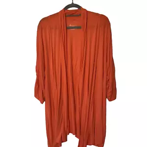 Kimono abierto Lane Bryant para mujer color melocotón mangas fruscidas talla grande 26-28 - Imagen 1 de 9