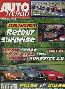 AUTO HEBDO Nr. 1209 13.10.1999 Honda S2000 Lotus Elise 111S - Bild 1 von 1