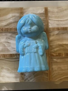 Figura de ángel coro de vidrio pesado azul Robin Eggshell - Imagen 1 de 3
