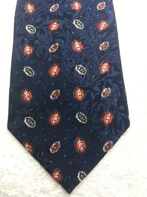 CORBATA CHRISTIAN DIOR PARA HOMBRE AZUL MARINO VERDE AZULADO ROJO BLANCO Y MARRÓN 3,75 X 57 NUEVA SIN ETIQUETAS Foto 1 de 4