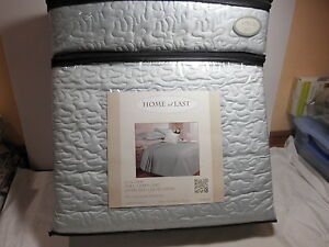 American Homes Textile Home at Last Full/Queen Quilt & Shams Set - Light Blue