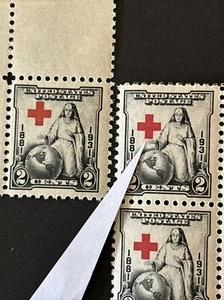 54472 US Stamps Sc #702 Hold Up Shift Red-Cross Block 6 Errors MNHOG EFO* - Picture 1 of 3