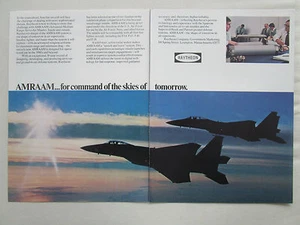 9/1980 PUB RAYTHEON AMRAAM AIR TO AIR MISSILE F-15 EAGLE USAF ORIGINAL AD - Imagen 1 de 1