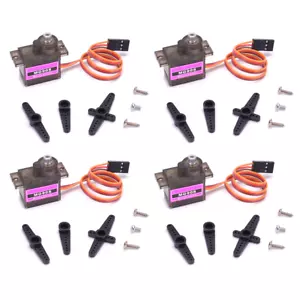 ✅ 4 Stück Servo MG90S Metalgetriebe Mini Micro JR Stecker Flugzeug Ruderhorn 13g - Bild 1 von 15