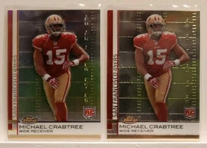 Lote refractor novato Topps Finest Michael Crabtree San Francisco 49ers 2009 - Imagen 1 de 2