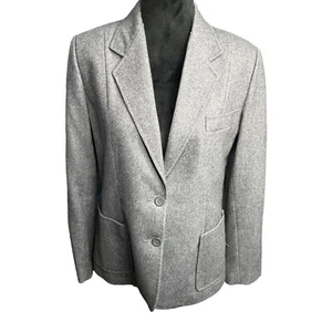 Vintage Collections Wool Blend Blazer Size 14 Gray Women's - Picture 1 of 6