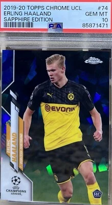 Erling Haaland, RC, PSA10, POP1324, 2019-2020 Topps Chrome UCL - Image 1 of 2