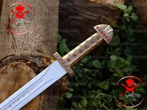 Viking Sword of King Ragnar Lothbrok, Vikings Ragnar,Battle Ready Medieval Sword - Picture 1 of 5