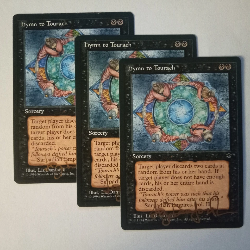 Magic The Gathering - 1x Signed Hymn to Tourach (mtg) Fallen Empires - 3 avail - Image 1 of 1