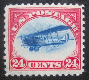 Mint 1918 US Airmail C3 Curtiss Jenny High Flying Variety wing into E of Postage - Picture 1 of 2