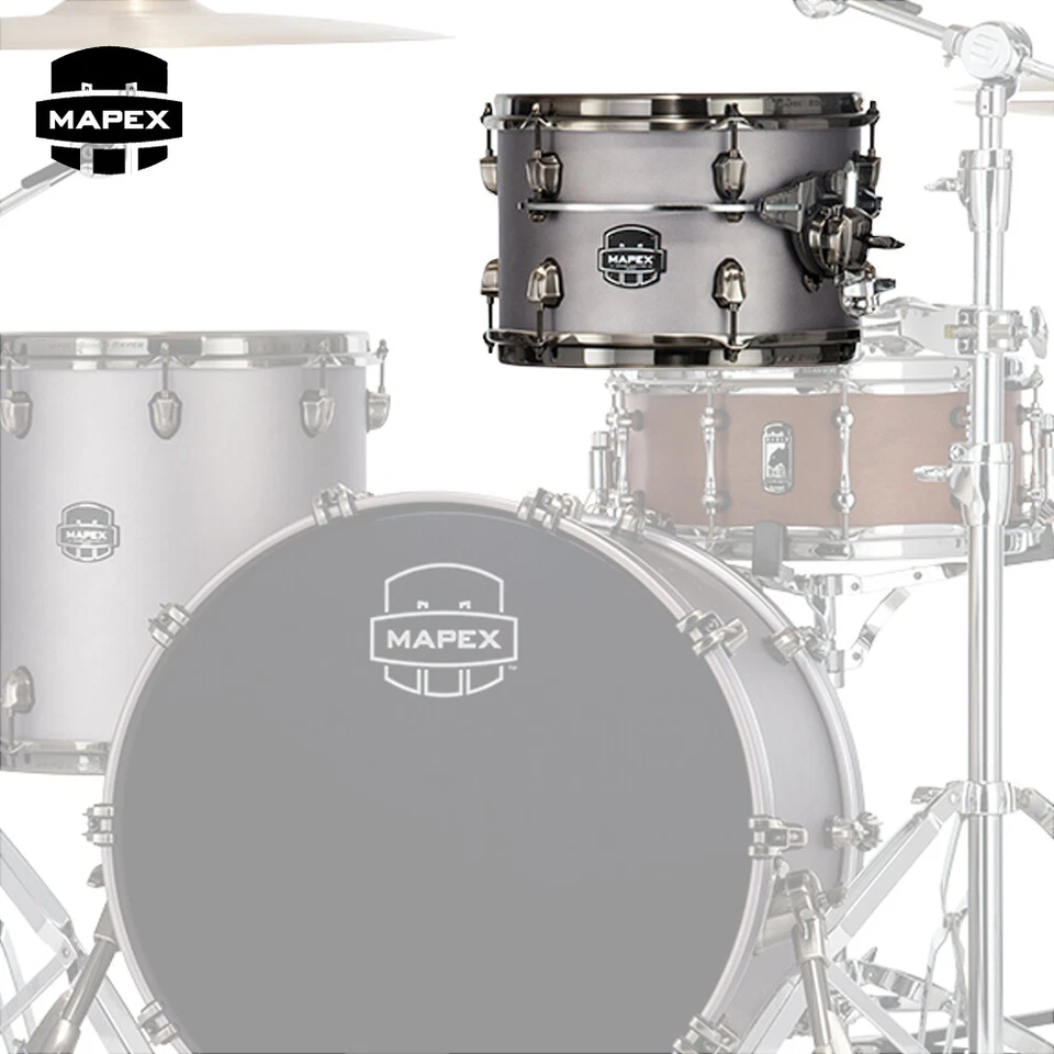 Pistola Tom montada en abedul Mapex Saturn Evolution 12" x 9" gris metal SET1209BBPG Foto 1 de 1