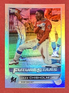 JAZZ CHISHOLM JR - FUTURE STARS - 2022 Topps S1 - Rainbow Foil - Marlins Card #6