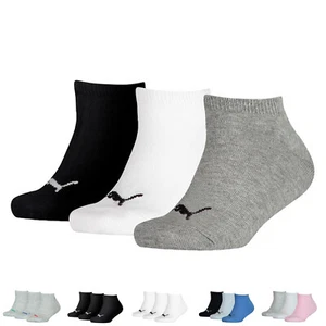 PUMA Kids Sports Sneaker Socks Boys Girls Childrens Comfort Liners (3 Pair Pack) - Picture 1 of 14
