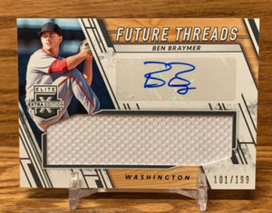 BEN BRAYMER Future Threads /199 Relic AUTOGRAPH  | 2019 Elite Extra NATIONALS