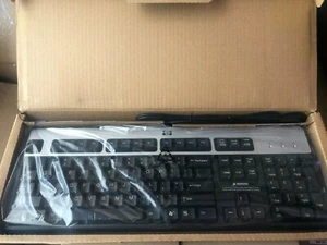 KB-0316 434820-001 HP PS/2 Wired Black/Silver Keyboard NEW - Picture 1 of 4