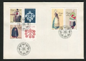 SWEDEN 1979, TRADITIONAL WOMEN'S COSTUMES AND JEWELRY, Scott 1304-1309 on F.D.C. - Picture 1 of 1