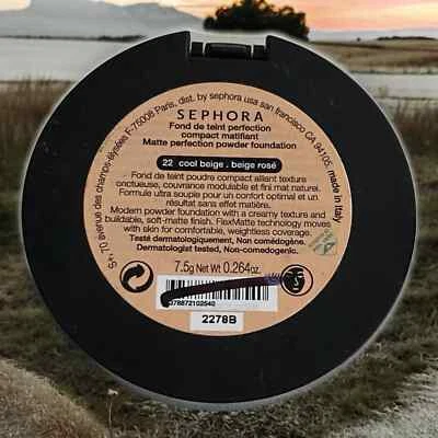 Sephora Matte Perfection Powder Foundation - 22 Cool Beige - Full Size - Image 1 of 4