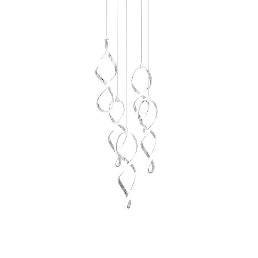 Colgante dweLED Entrelazado 5Lt Redondo Multi LED 27-30-35-40K, Cromo - PD-47805R-CH Foto 1 de 1