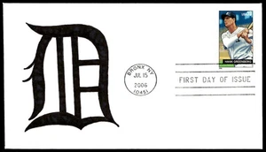 2006 Baseball Sluggers Hank Greenberg FDC Detroit Tigers Team Logo Cachet - Picture 1 of 2