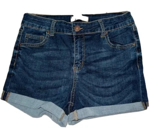 Denim Shorts Girls Size 11/30 Blue Pockets Button Zip Casual Pockets Blue Saavy - Picture 1 of 5