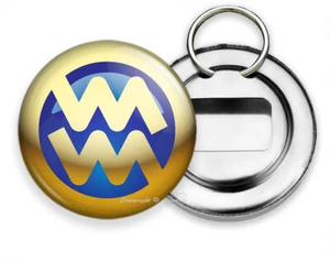 AQUARIUS ZODIAC HOROSCOPE LUCKY ASTROLOGY SIGN BEER BOTTLE OPENER KEYCHAIN GIFT - Picture 1 of 1