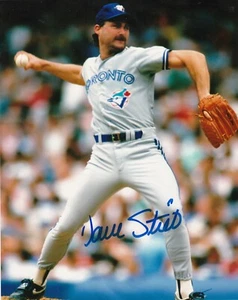 DAVE STIEB TORONTO BLUE JAYS ACTION SIGNED 8x10 - Picture 1 of 1