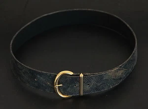 Cinturón grisáceo de piel de serpiente africana hecho a mano de colección con hebilla dorada Sudáfrica - Imagen 1 de 6