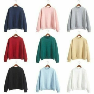 Long Sleeve Hoodie Sweatshirt Jumper Hooded Pullover Shirt Top Coat Blouse Women - Picture 1 of 8