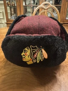 Chicago Blackhawks Trapper Hat with Ears, Ushanka - Picture 1 of 13