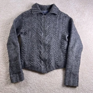 Polo Suéter Deportivo Mujer L Gris Ralph Lauren Deportista Lana Alpaca Cremallera - Imagen 1 de 7