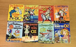 VTG 1939 Edition THE WIZARD OF OZ Book LOT OF 8 Frank BAUM HC Rand McNally - Picture 1 of 21