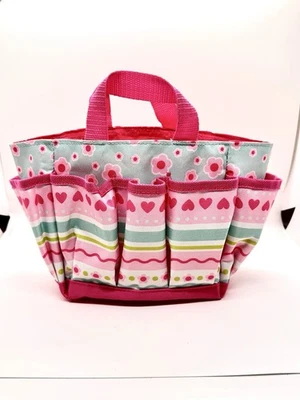 Melissa & Doug Pretty Petals Tote Set Organizer Bag Pink Floral Hearts Kids Toy - Image 1 of 4