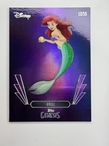 2025 Topps Disney Genesis Ariel PURPLE FOIL REFRACTOR 12/15 #31 Little Mermaid - Picture 1 of 2