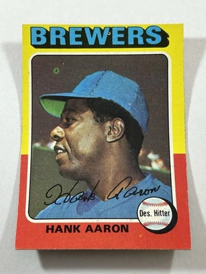 Topps Hank Aaron 660 1975 EX-MT HOF BRAVES limpio Foto 1 de 2
