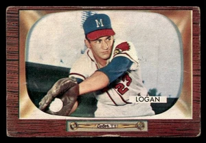 Johnny Logan 1955 Bowman Card #180 Milwaukee Braves GD-VG - Picture 1 of 2