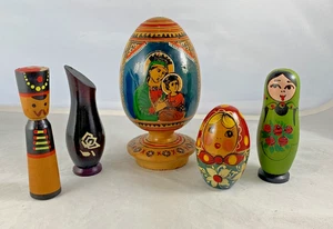 LOTE DE COLECCIÓN DE MADERA DE LA TRADICIÓN POPULAR RUSA - Imagen 1 de 19