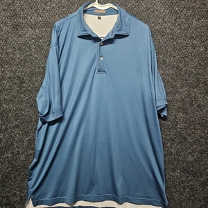 Peter Millar Polo Shirt Men's Large Blue Summer Comfort Golf Stretch - Picture 1 of 8