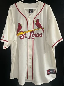 St Louis Cardinals Trikot Herren Elfenbein Majestic MLB Baseball Sport Größe XXL USA - Bild 1 von 6